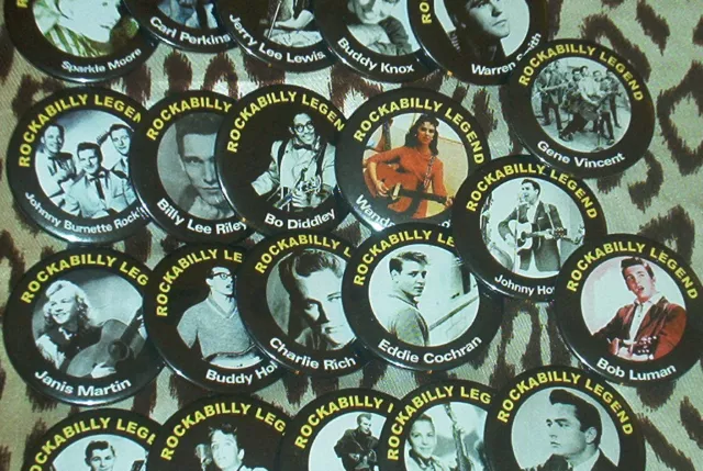 'Rockabilly Legends' fridge magnets 50s rockabilly rock'n'roll