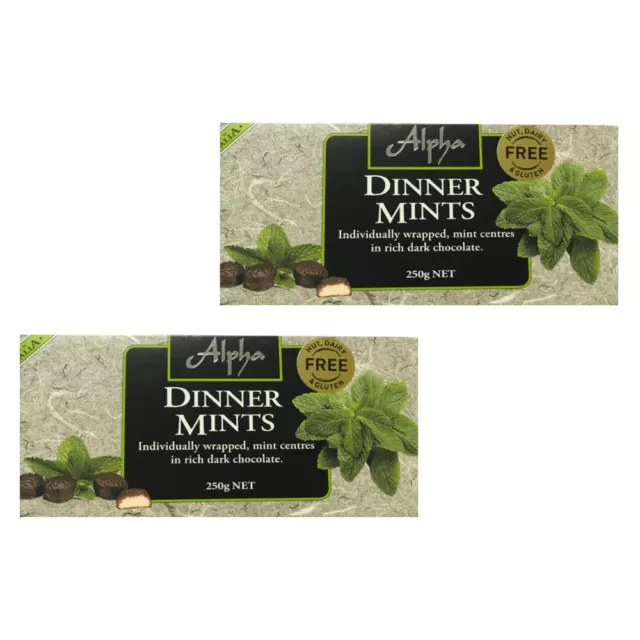 Alpha Chocolate Dinner Mints Gift Box 250g x 2