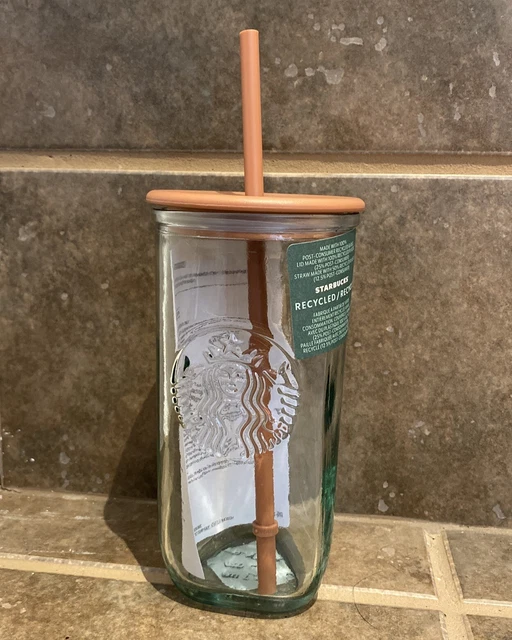 NEW 2024 STARBUCKS Recycled Glass Triangle Bottom Cold Cup Tumbler 16