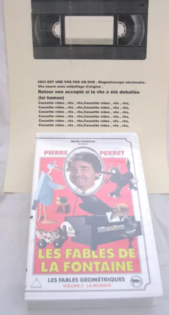 pierre perret les fables geometriques 5 vhs neuf sous blister rene chateau video