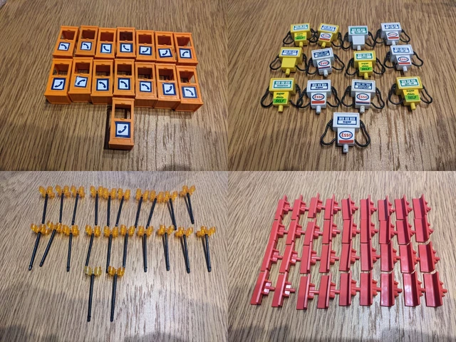 Lot D'accessoires Majorette - Panneaux, Cabines, Bancs Pour Circuit - Voir Photos