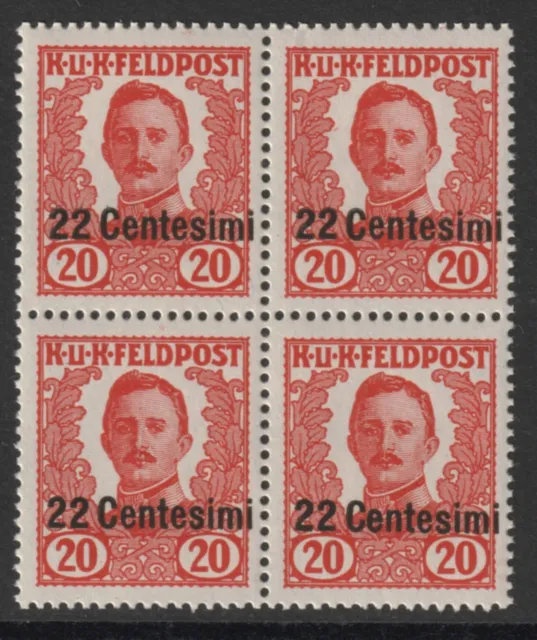Ö.1918/19 FELDPOST-Ausgabe für Italien ANK.Nr.VI postfrisch**im Viererblock !