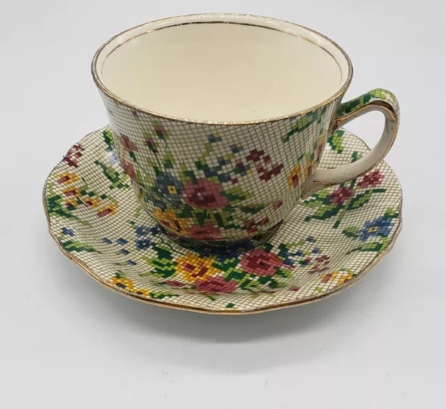 Vintage Chintz Royal Winton Queen Anne Cup And Saucer **