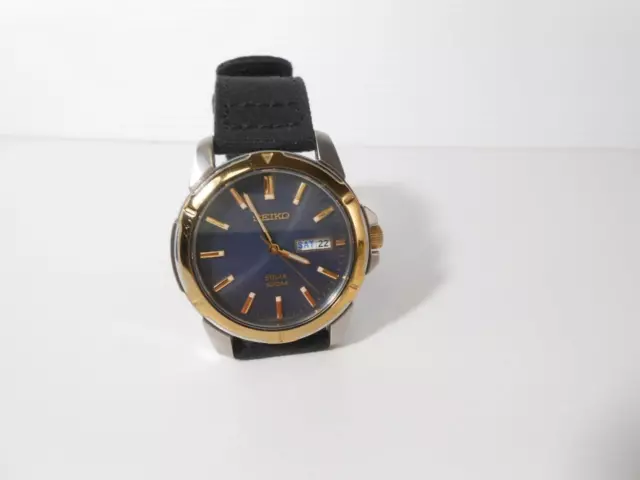 SEIKO SOLAR V158-0AA0 Wristwatch $19.00 - PicClick