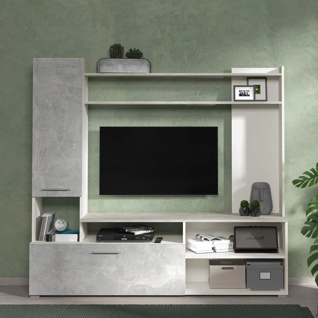 ENSEMBLE MEUBLE TV Paroie Moderne Armoire de Rangement Télé Salon