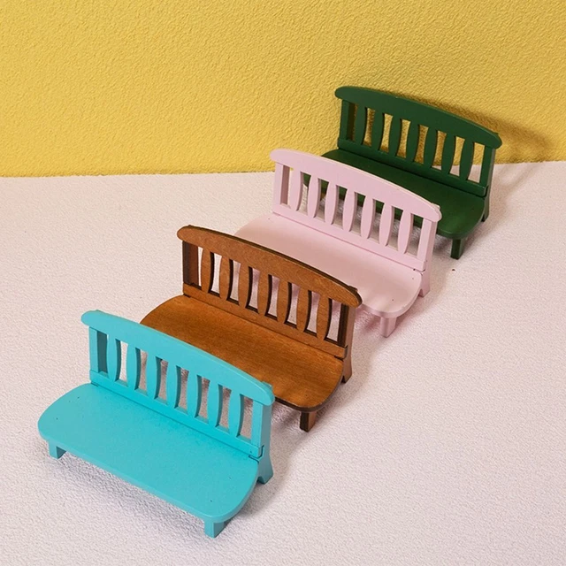 GANAZONO Pont En Bois Miniature 15x5cm | Décor Maison De Poupée, Jardin, Bricolage - 2 Pièces