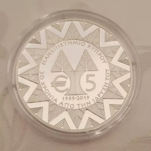 Cyprus 5 Euro 2019 Silver Proof Coin Low Mintage