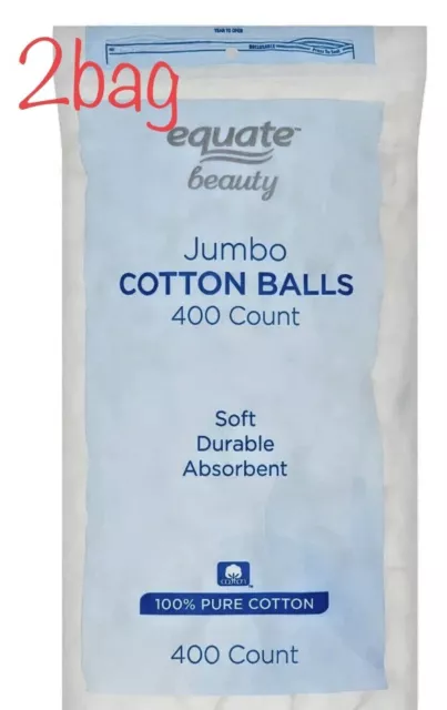 Equate Beauty Jumbo Cotton Balls, 400 Count 