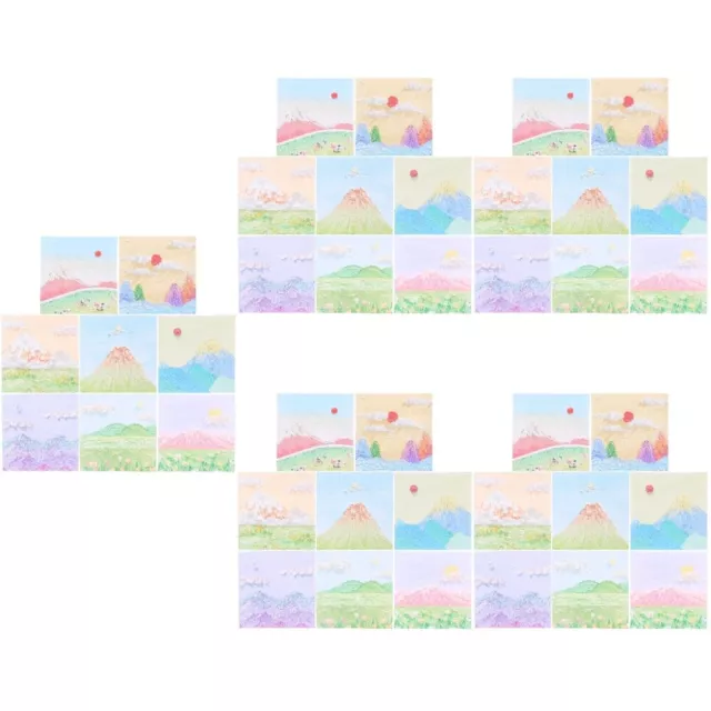 40 Pcs Delicate Note Stickers Flower Bookmark Paper Memorandum