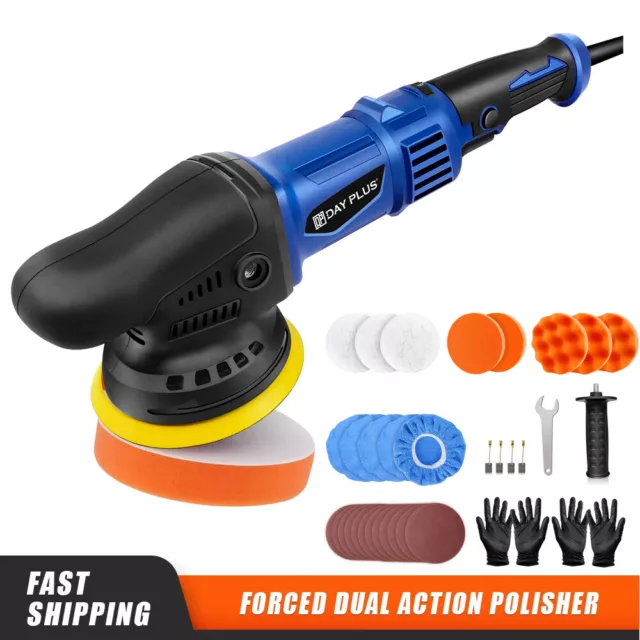 Dual Action Car Polisher Orbital Polishing Machine DA Buffer Sander & 6" Wax Pad