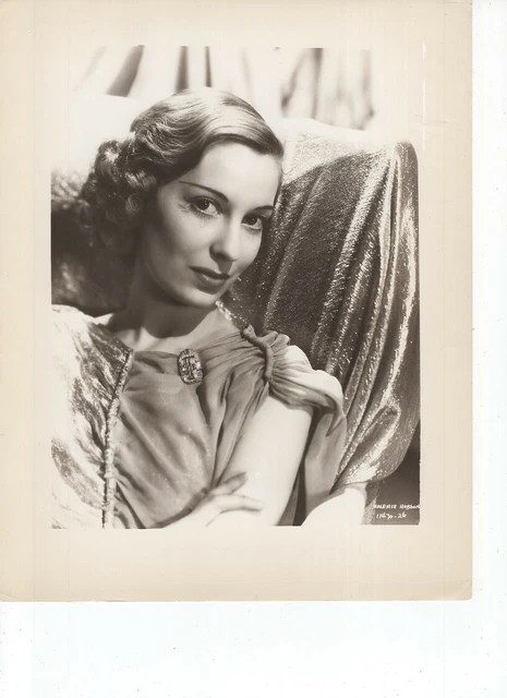 Valerie Hobson sits back in chair VINTAGE Photo
