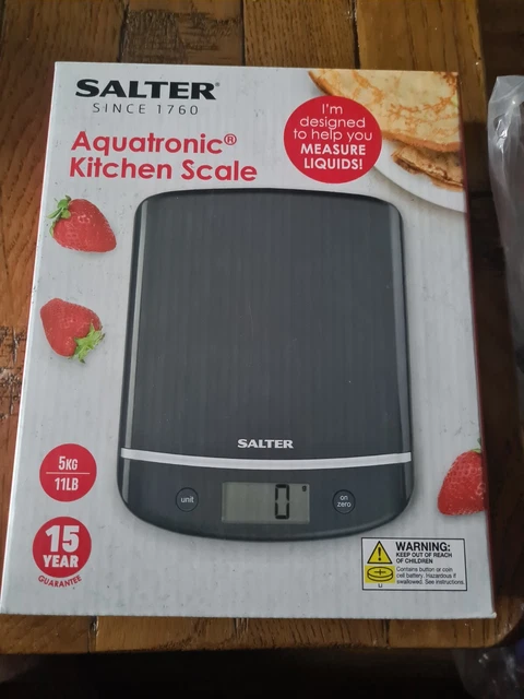 Escala de pesaje digital acuatrónica gris electrónica de 5 kg de capacidad Salter