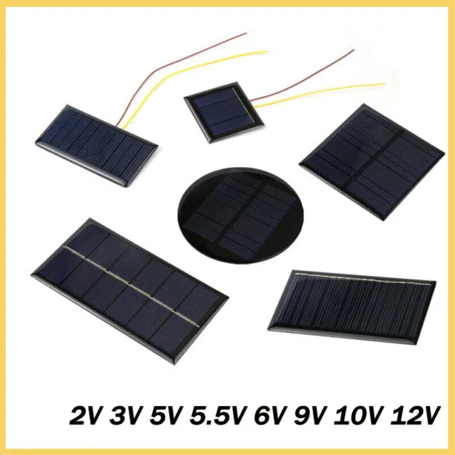 Solar Panel Solar Cell Many Type 2V 3V 5V 5.5V 6V 9V 10V 12V Battery Charger DIY