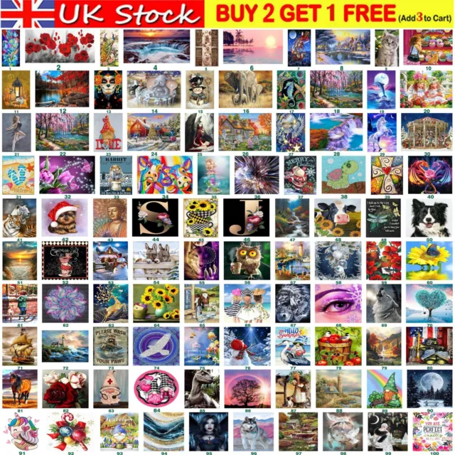 Full Drill 5D Diamond Painting Embroidery Picture Art Cross Stitch DIY Kit UK