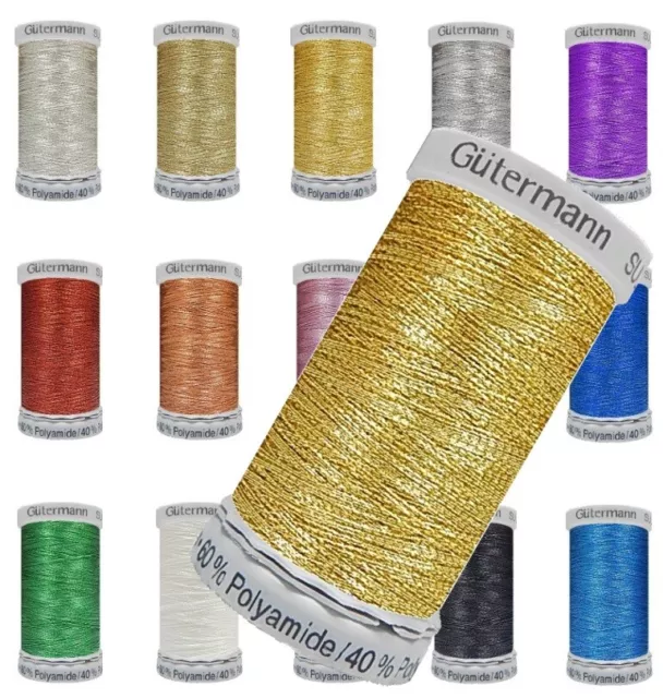 Gütermann Sulky Metallic Maschinen Stickgarn 500m Maschinenstickfaden