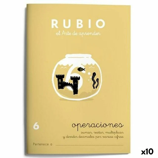 Mathematik-Heft Rubio Nº 6 A5 Spanisch 20 Bettlaken [10 Stück]