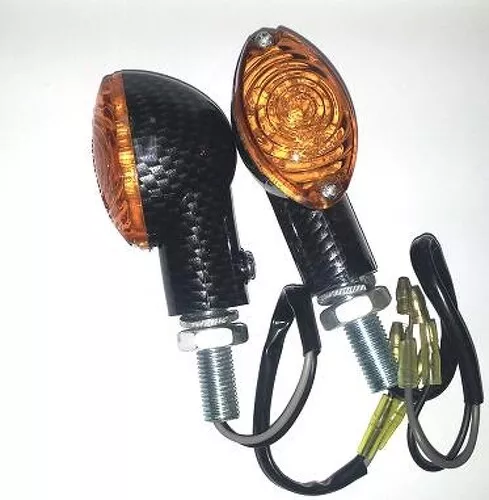 Blinker LED Motorrad Universal Paar Motorrad Roller A-Pro Zubehoere Carbon