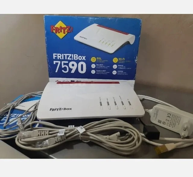 AVM FRITZ Box 7590 NO BRAND  MODEM ROUTER VOIP- FIBRA ADSL MESH WI-FI  2533 Mb