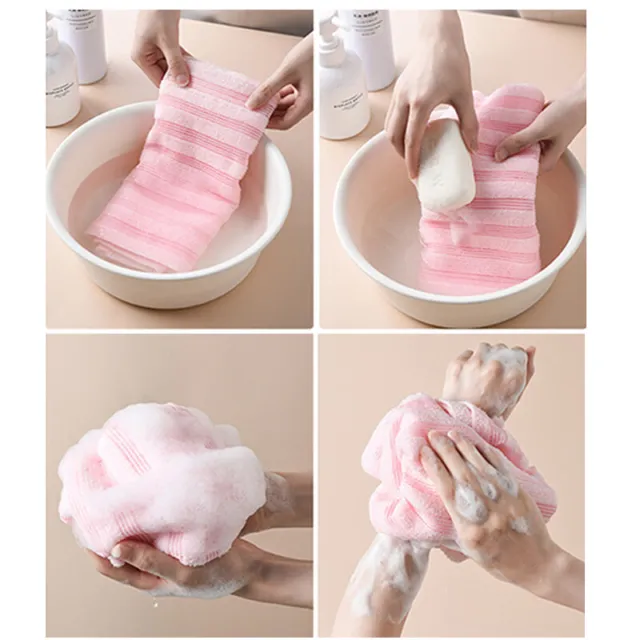 Back Scrubber Foam Sponge Bath Mesh Body Exfoliating Towel Shower Brush
