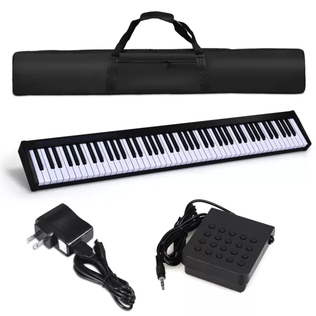 Portable 88-key Electronic Piano Keyboard Digital Keyboard w/Teaching Function