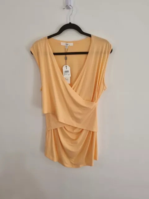 RIPE MATERNITY size XXL light orange sleeveless feeding blouse v neck new