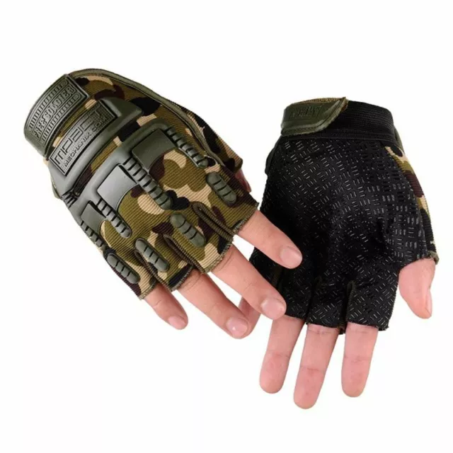 Gloves Half Finger Army Military Tactical Outdoor Sports Gym Training Fingerless