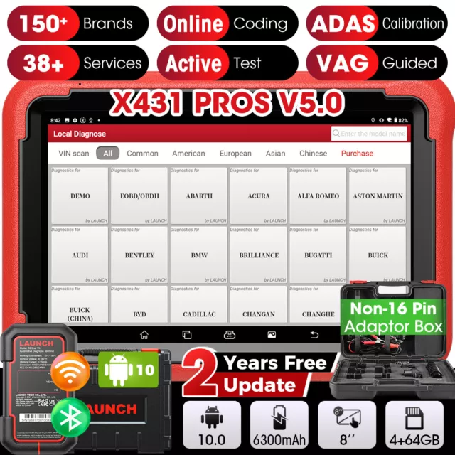 2024 LAUNCH X431 PROS V+ PRO 5 Profi OBD2 Diagnosegerät ALLE SYSTEM Key Programm