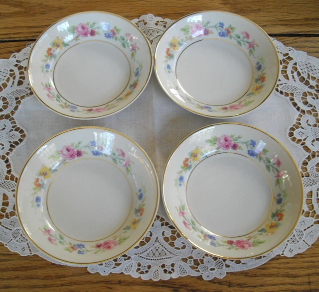 Vintage Syracuse China CLIFTONDALE Old Ivory O.P.CO 5" Fruit Bowls ~ Set of 4~