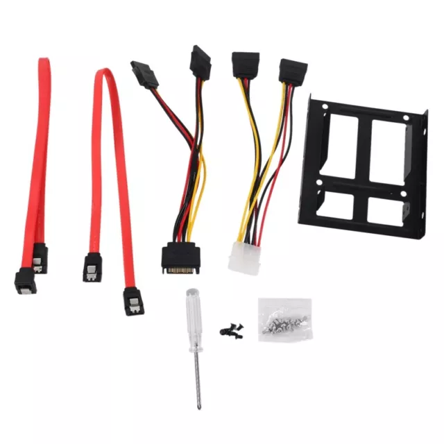 2X 2.5 inch SSD to 3.5 inch Internal Hard Disk Drive Mounting Kit Bracket7965