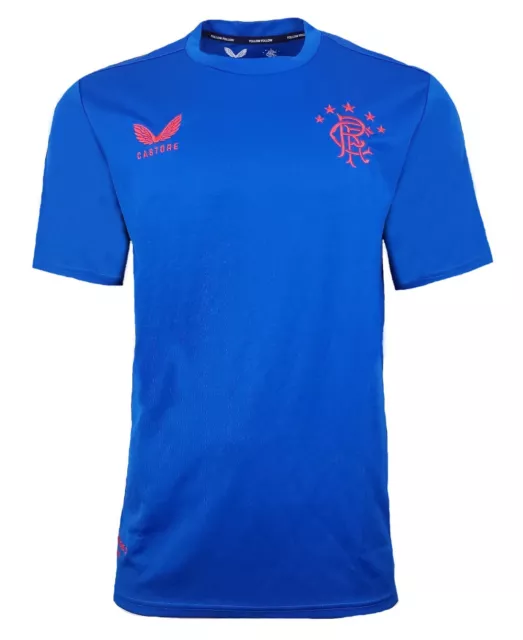 Castore Glasgow Rangers Football T Shirt Mens 2XL Training Top Champions 2021