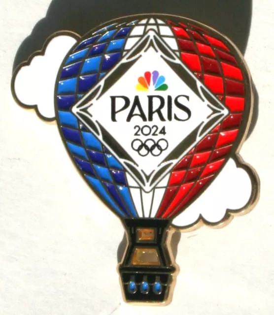 PARIS 2024 NBC Summer Olympics Hot Air Balloon Media Logo Pin / New