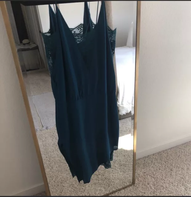 Michelle Mason Womens Blue Silk Dress Size 0-2