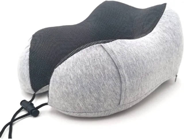 Memory Foam Travel Pillow Neck Support Cushion With Carry Bag Ear Plugs & Mask 12