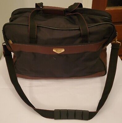 American Tourister Carry-on Black Brown Trim and Bottom Luggage Bag