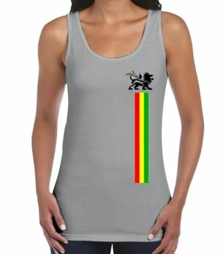 Lion Of Judah Streifen Reggae Damen Tanktop - Bob Marley T-Shirt