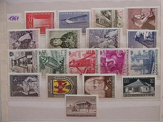 : Lot aus Jahrgang ,,Österreich 1961" Postfrisch