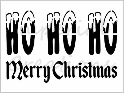 Letrero de plantilla de Feliz Navidad HO HO HO que dice tapas de nieve 8,5"" x 11"" hoja S646
