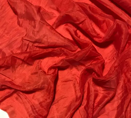 Hand Dyed BLOOD ORANGE China Silk HABOTAI Fabric