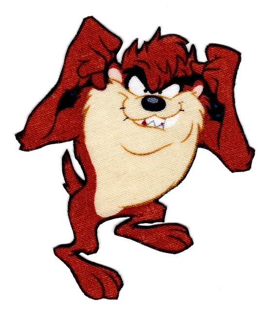 Looney tunes tela taz aplique hierro en puños no bordado 3 pulgadas * nuevo