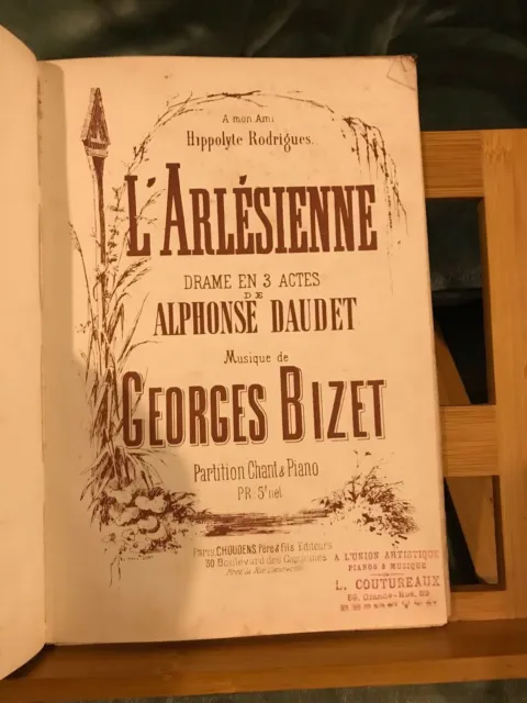 Bizet L'Arlesienne Musique de Scène partition piano complète éditions Choudens