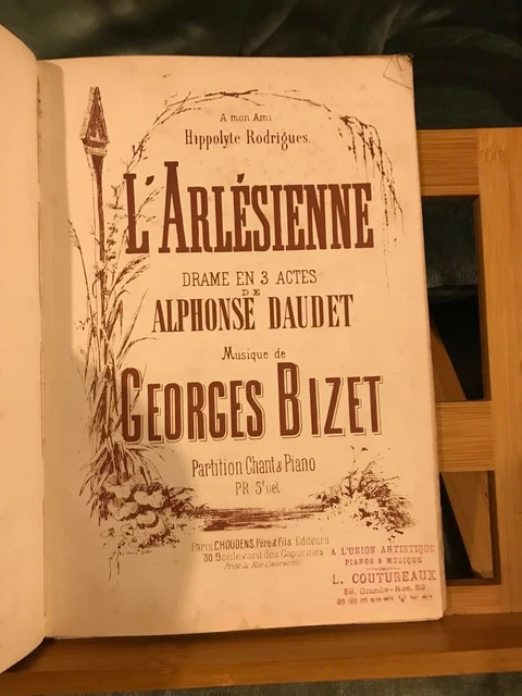 Bizet L'Arlesienne Musique de Scène partition piano complète éditions Choudens