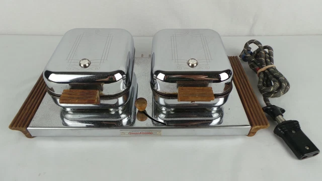 Rare Vintage Excel Brunchmaster Commercial Dual Waffle Maker