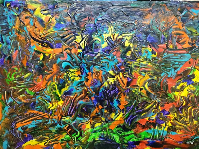 Original Acrylic on canvas. Abstract painting. Size 41.5cm X 29.8cm