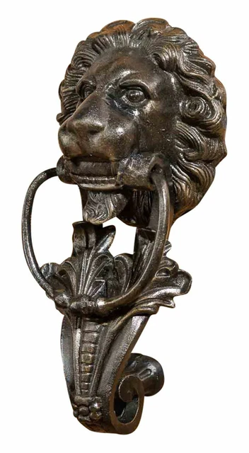 Heurtoir de porte historique xxl 40cm 5kg lion de fer porte à l'ancienne