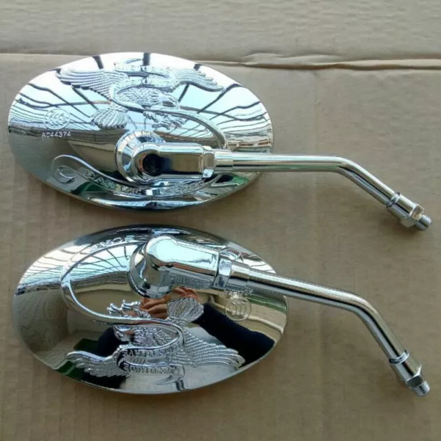 Rearview Side Mirror Chrome for Kawasaki Vulcan VN250 VN400 VN750 VN800 VN900 2