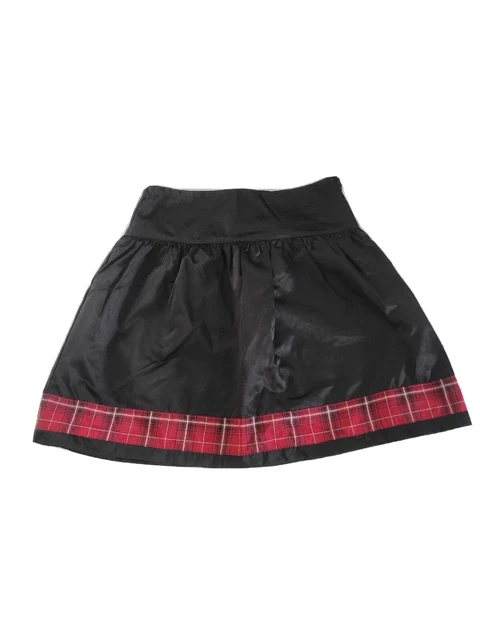 Gymboree Merry Occasions Black Red Plaid Trim Skirt Size 9 *
