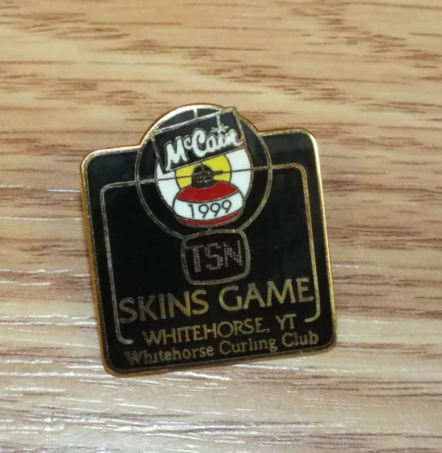 Vintage 1999 McCain Skins Game Whitehorse Curling Club Collectible Lapel Pin