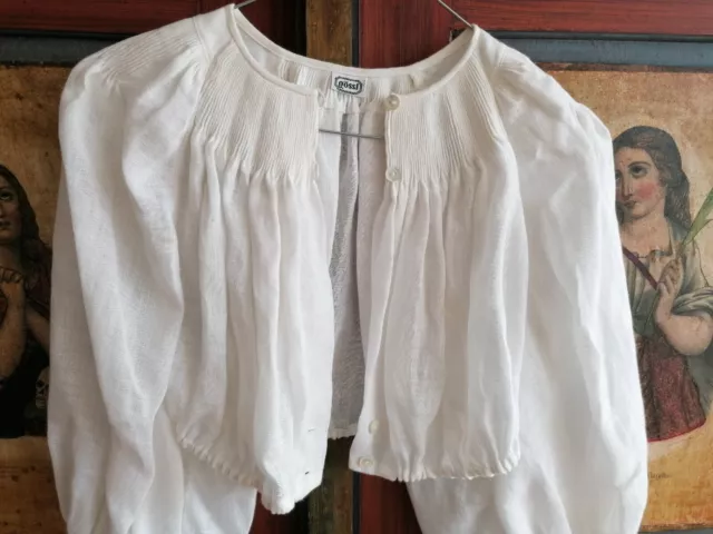 Camicia dirndl Gössl taglia 38 lino bianco