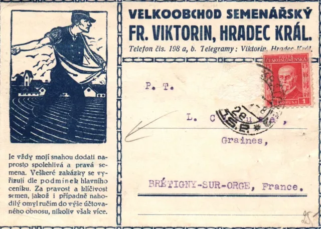 CPA REP. TCHEQUE - Hradec Králové. VELKOOBCHOD SEMENÁŘSKÝ VIKTORIN, Graines gros