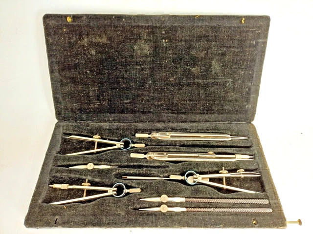 ANCIENNE BOITE DE COMPAS XIXème - 19Th - Complète - EUR 61,00 - FR